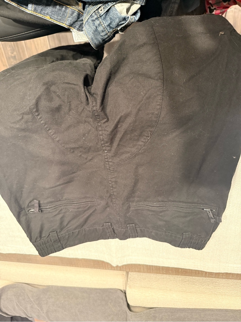 Cotton On Black Men's Cargo Pants with Zip Details - Picture 2 of 2